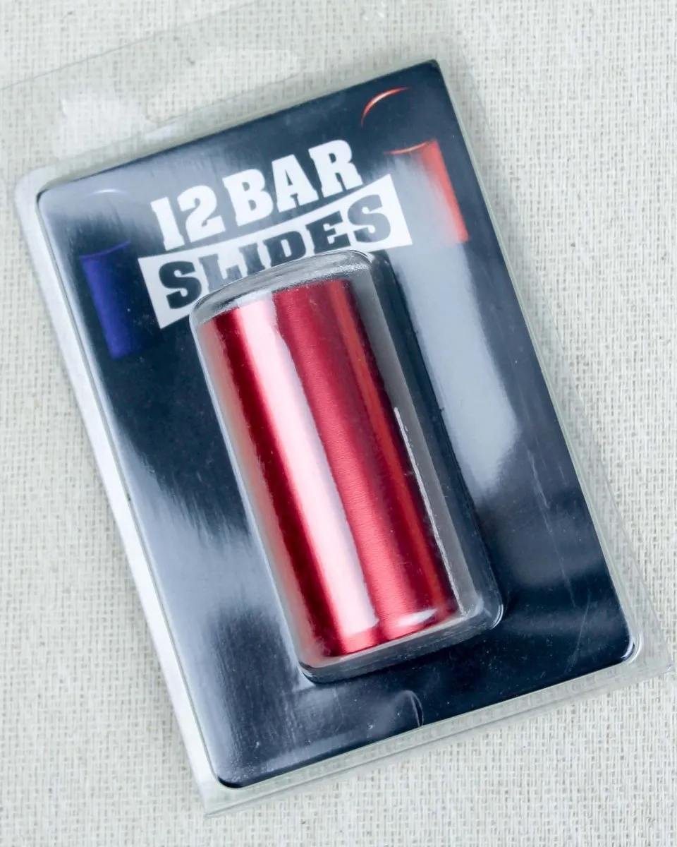 12 Bar Slides Aluminium Guitar Slide Lucifer Red