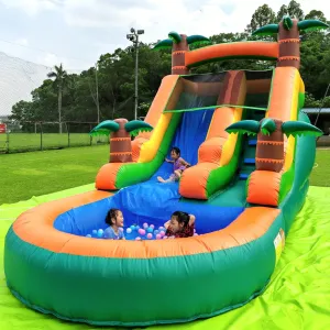 21FT(L) Inflatable Water Slide for Adults Kids, 100% PVC Commercial Adult Water Slide with Blower and Water Tube, Giant Big Blow Up Water Slides for Backyard Outdoor, 21x9x12ft