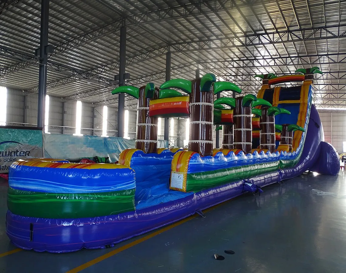 22ft Goombay Single Lane Inflatable Water Slide With Slip & Slide