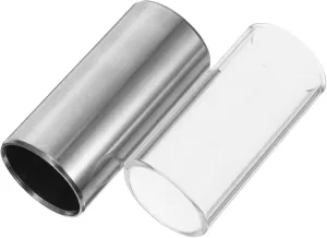 2Pcs Stainless Steel Glass Guitar Slide Medium Bottleneck Slides for Guitar Bass Durable Material for Sound and Superior Sustain for Musicians
