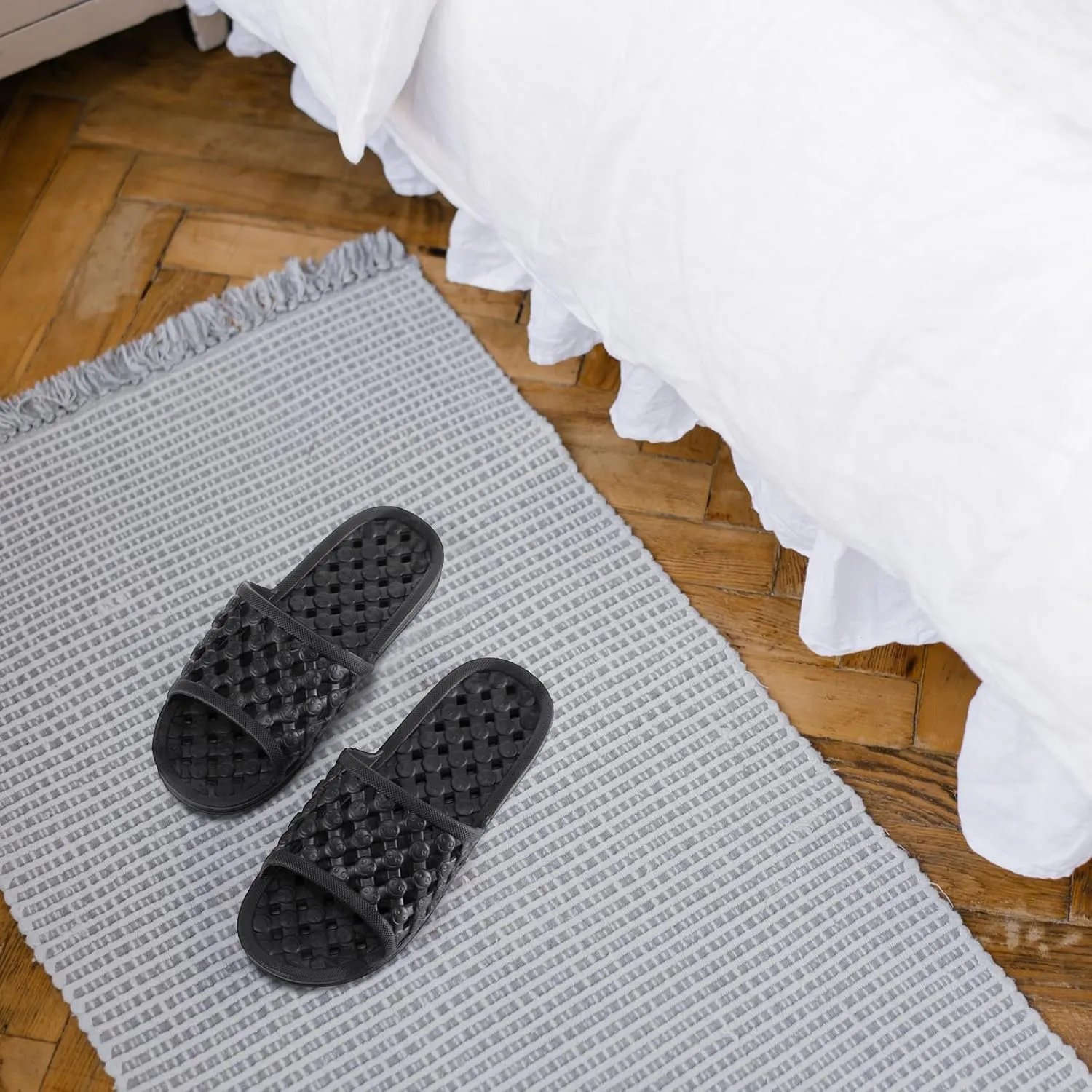 3 Pairs Shower Shoes for Women Quick Dry Non Slip Shower Slippers with Drain Holes for Indoor Outdoor Living Room