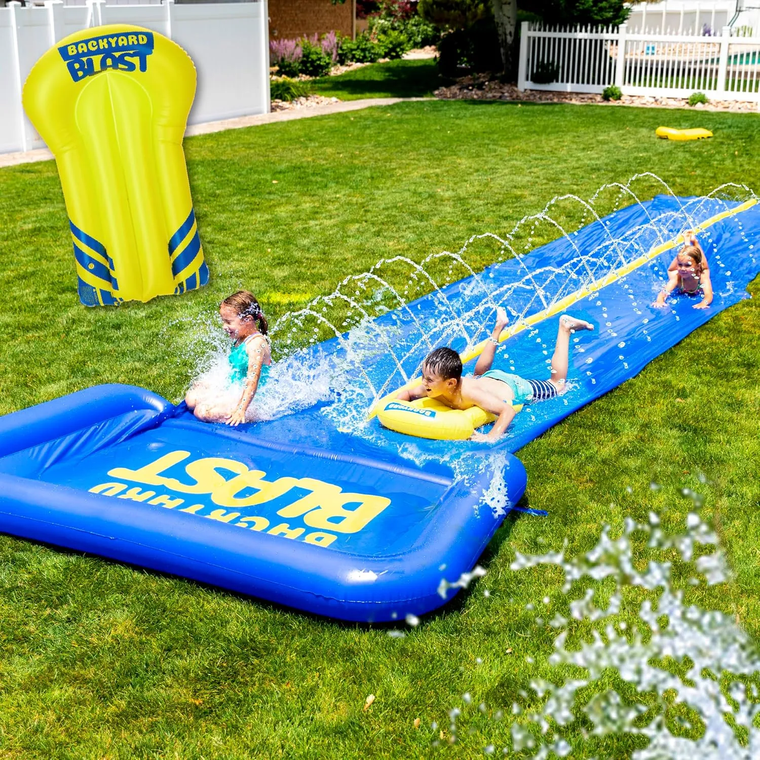 30' Waterslide with Splash Zone - Easy to Setup - Extra Thick to Prevent Rips & Tears
