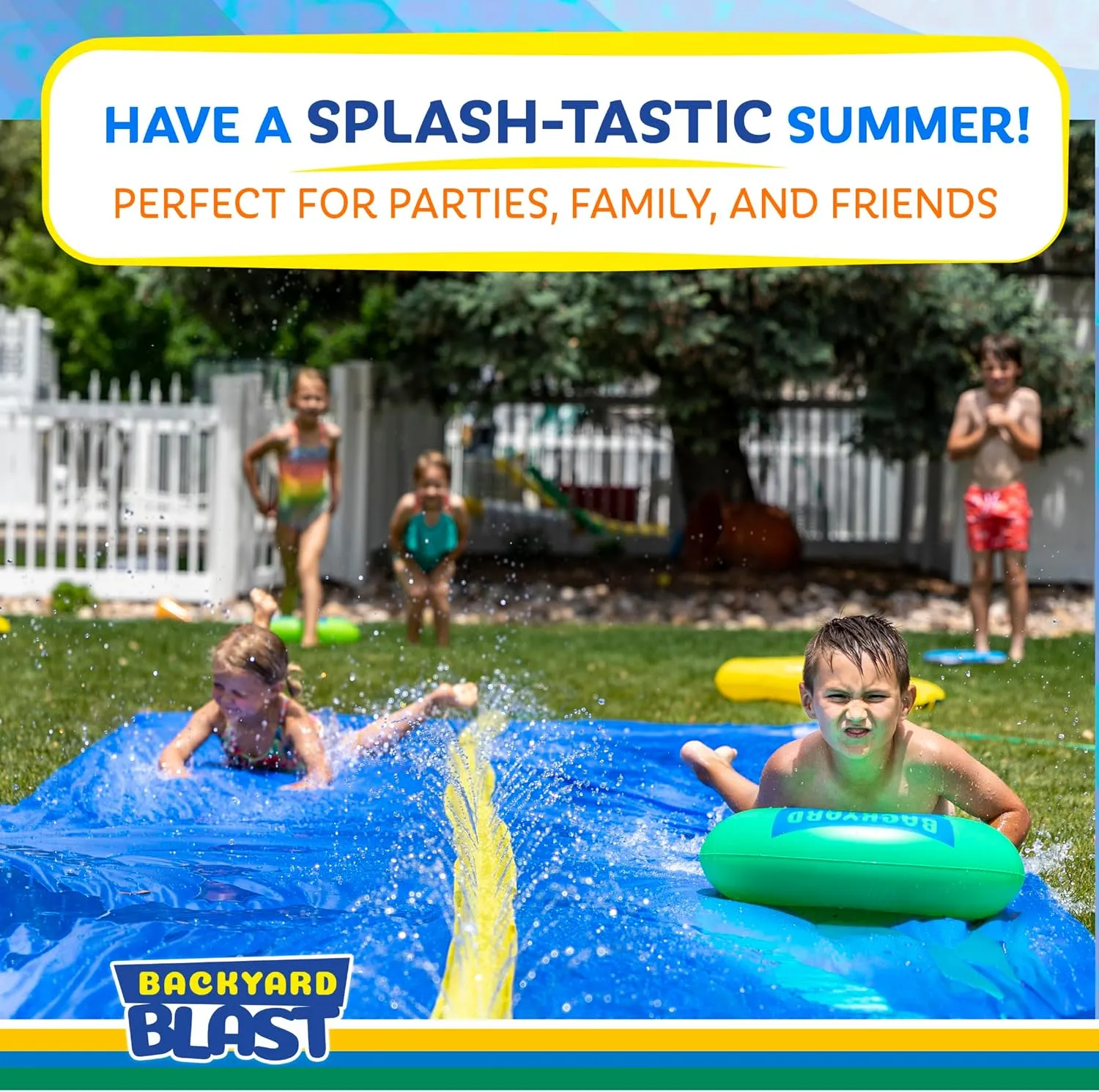 30' Waterslide with Splash Zone - Easy to Setup - Extra Thick to Prevent Rips & Tears