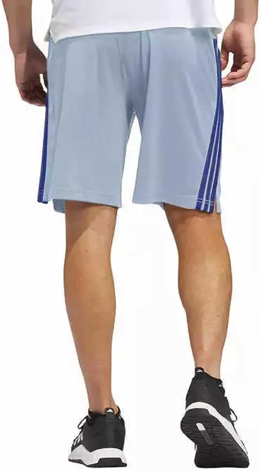 Adidas Men's 3 Stripes Short with Side Zipper Pockets