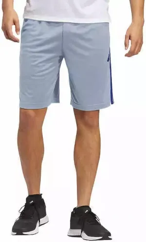 Adidas Men's 3 Stripes Short with Side Zipper Pockets