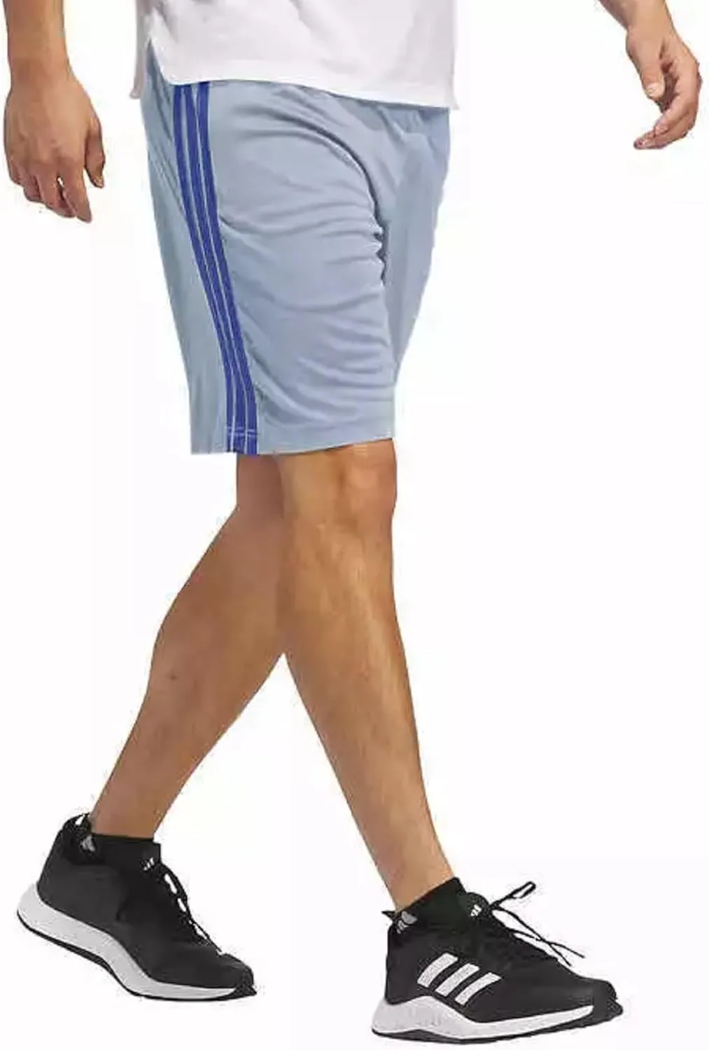 Adidas Men's 3 Stripes Short with Side Zipper Pockets