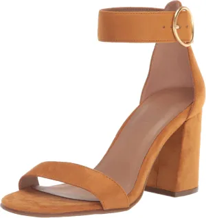 Aerosoles Women's Lawrence Heeled Sandal, Tan Faux Suede, 11 Wide