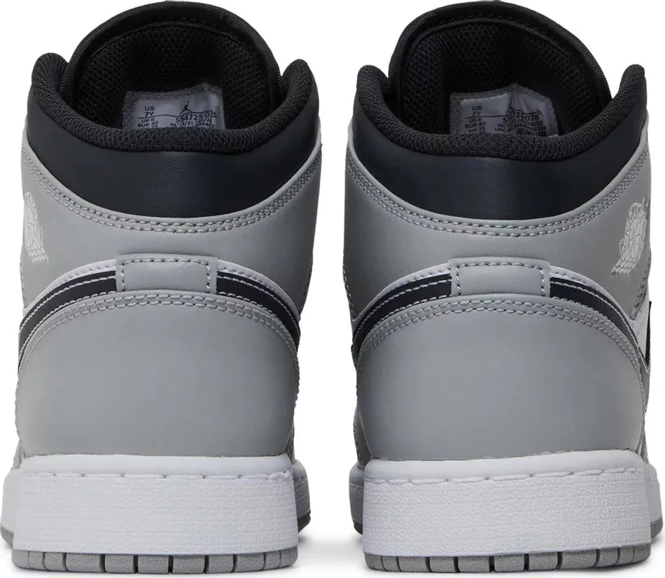 Air Jordan 1 Mid Light Smoke Grey Anthracite (GS)