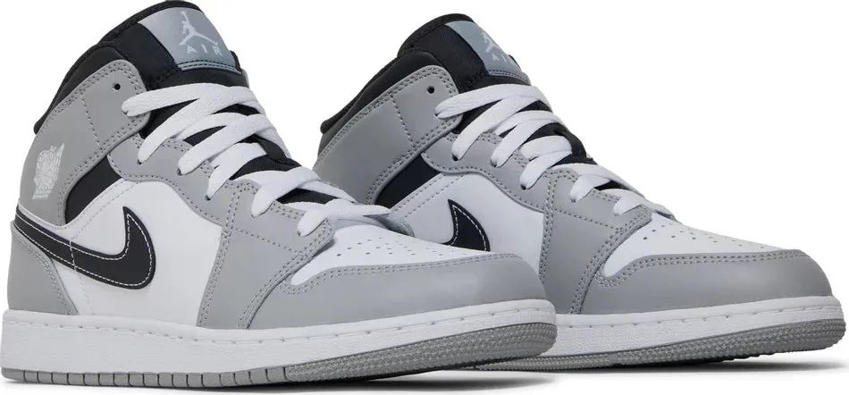 Air Jordan 1 Mid Light Smoke Grey Anthracite (GS)