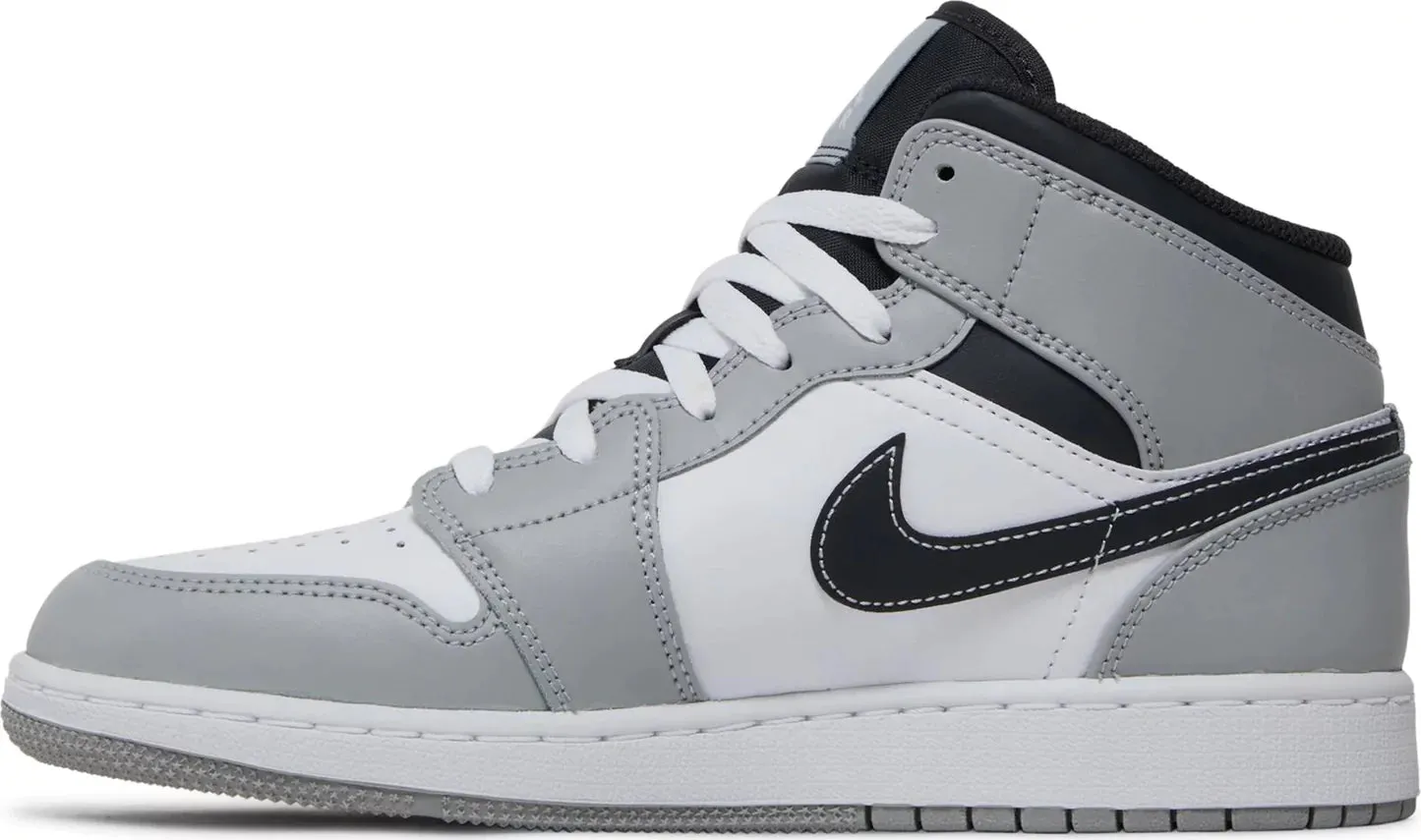 Air Jordan 1 Mid Light Smoke Grey Anthracite (GS)