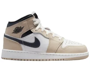 Air Jordan 1 Mid Light Tan (GS)
