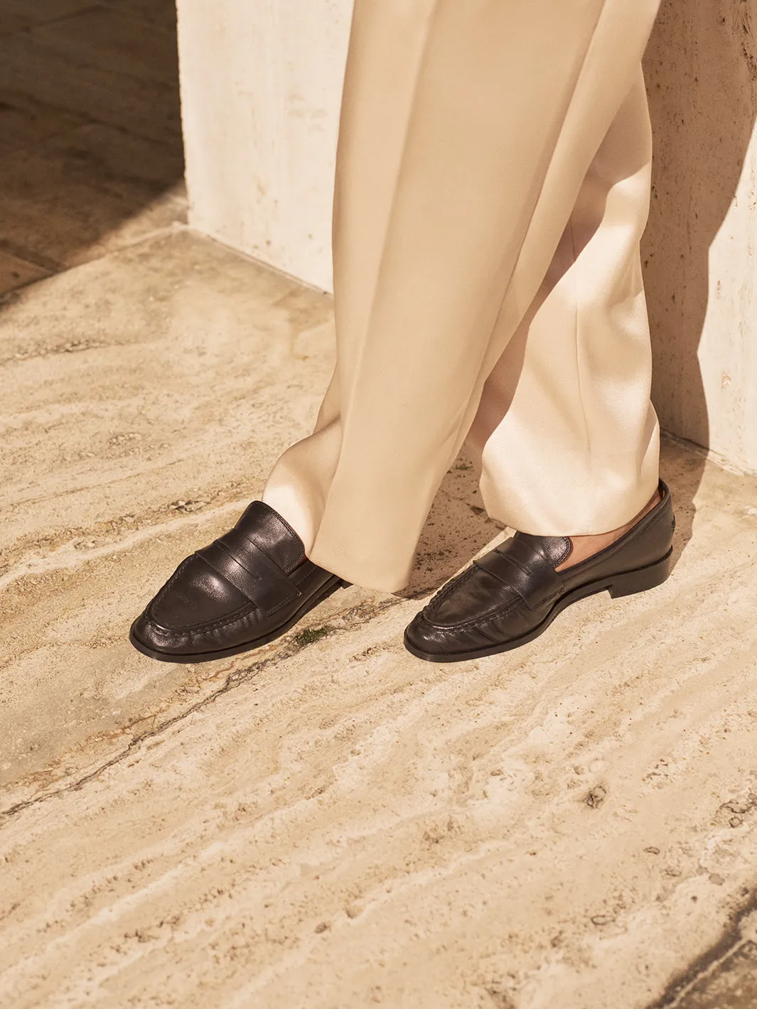 Airola Black Nappa Loafers
