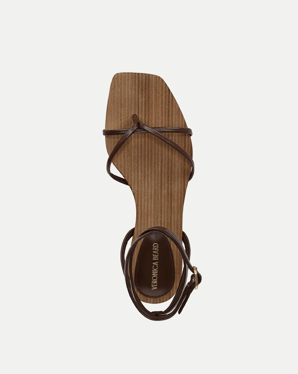 Allegra Leather Ankle-Wrap Sandal