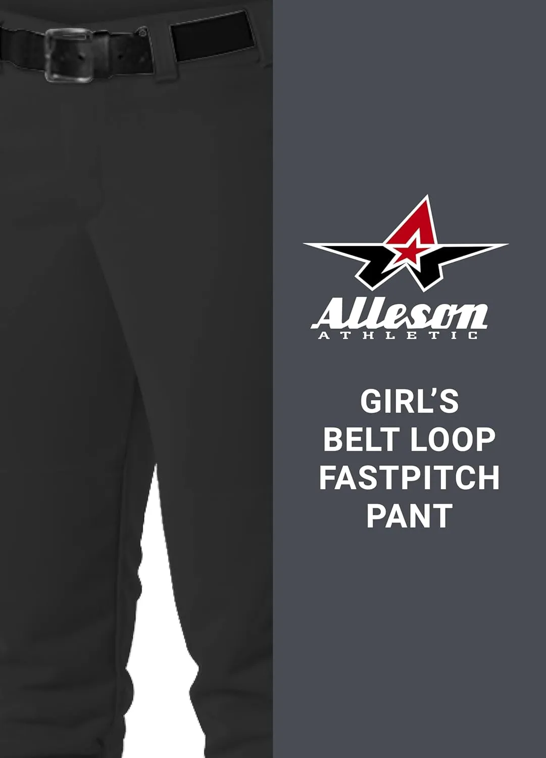 Alleson Athletic Girls Belt Loop Fastpitch Pant – Five Pro-Style Fit, Moisture-Wicking & Durable Fabric