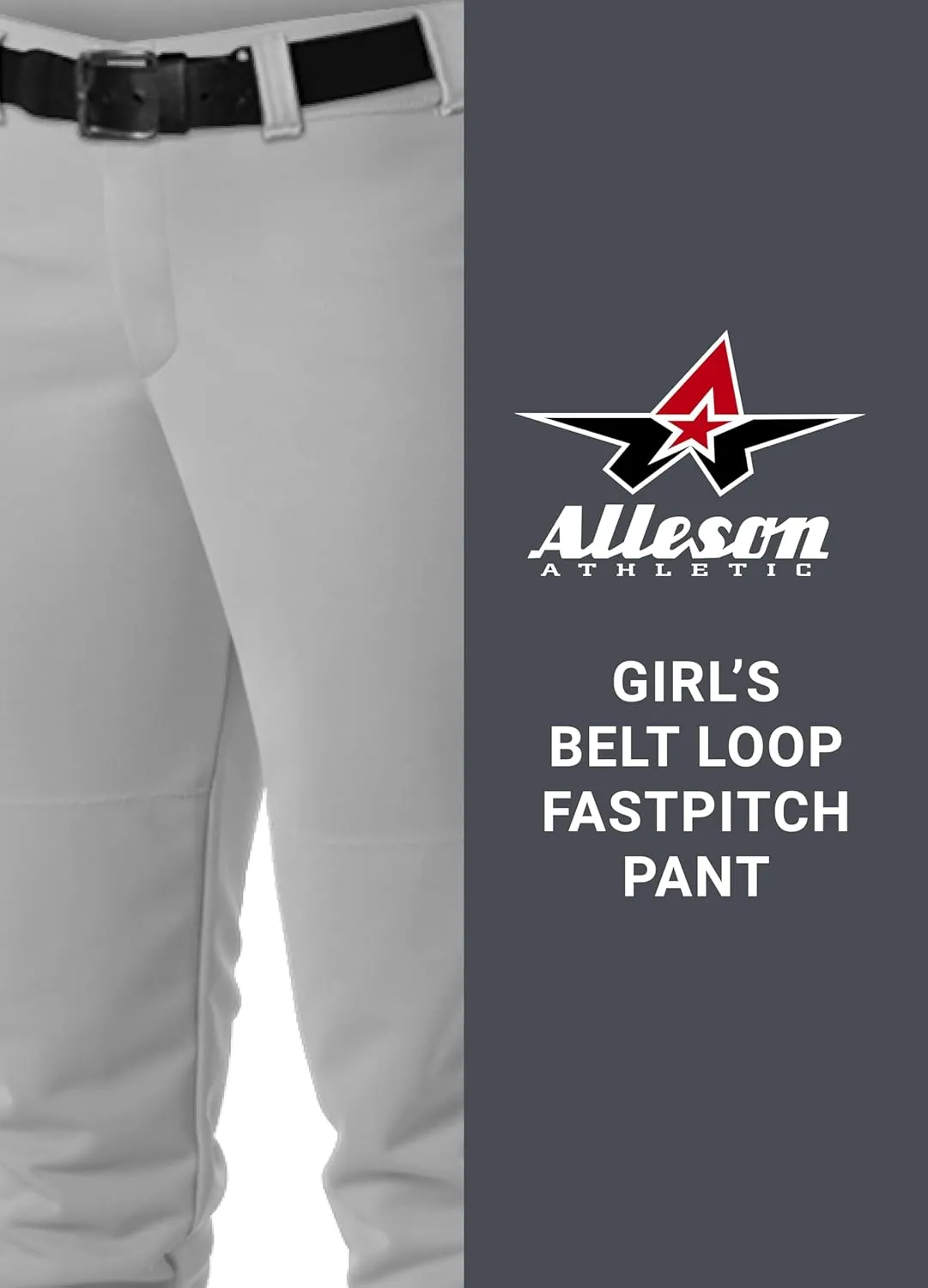 Alleson Athletic Girls Belt Loop Fastpitch Pant – Five Pro-Style Fit, Moisture-Wicking & Durable Fabric