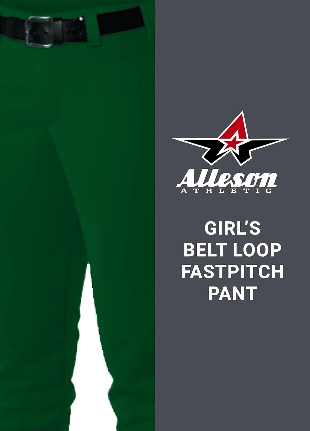Alleson Athletic Girls Belt Loop Fastpitch Pant – Five Pro-Style Fit, Moisture-Wicking & Durable Fabric