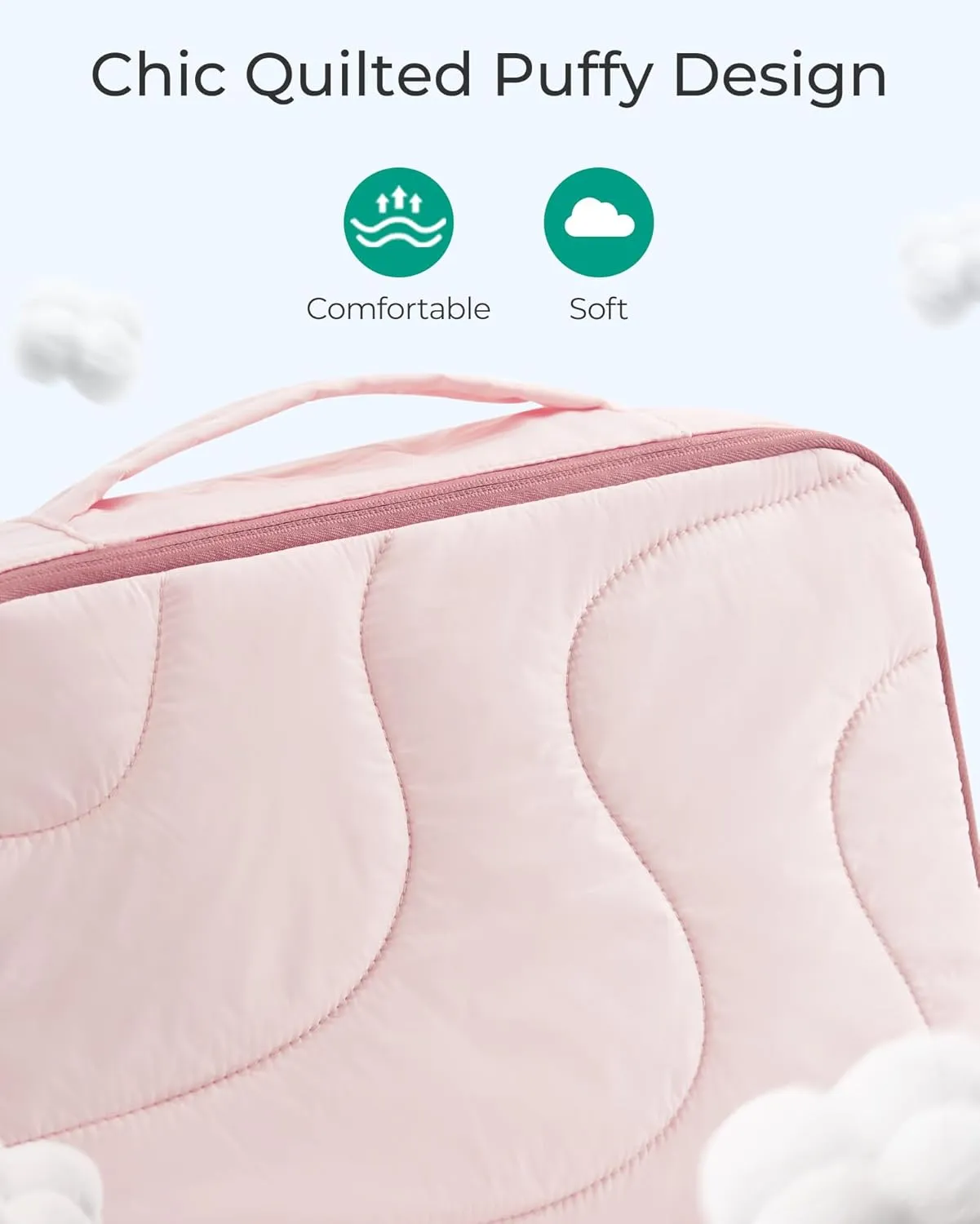 BAGSMART Wet Dry Bags 5 Pack, Travel Bags Reusable for Swimsuits, Baby Cloth Diapers, Beach, Pool, Ultra-Light Travel Packing Cubes for Women, Light Pink