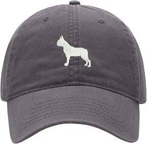 Baseball Cap Men Boston Terrier Embroidered Washed Cotton Dog Hat Baseball Caps