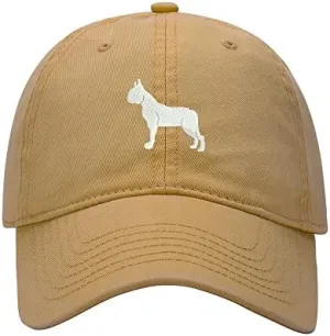 Baseball Cap Men Boston Terrier Embroidered Washed Cotton Dog Hat Baseball Caps