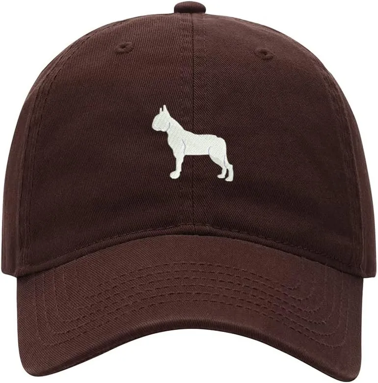 Baseball Cap Men Boston Terrier Embroidered Washed Cotton Dog Hat Baseball Caps