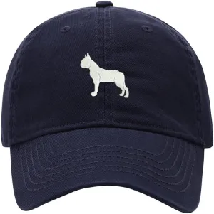 Baseball Cap Men Boston Terrier Embroidered Washed Cotton Dog Hat Baseball Caps