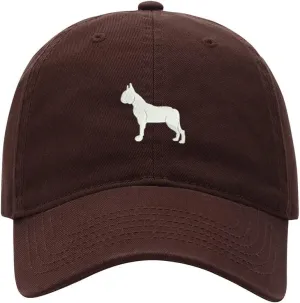 Baseball Cap Men Boston Terrier Embroidered Washed Cotton Dog Hat Baseball Caps