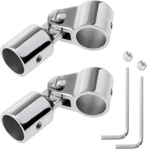 Bimini Top Hardware, 2 Pairs Eye End Caps and Jaw Slide 316 Stainless Steel Boat Canopy Fittings Replacement Parts