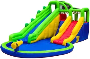 Bouncy Castle, Castle Bouncer with Slide Inflatable Castle Children's Toy Slide Outdoor Play Equipment Small Trampoline Inflatable Castle
