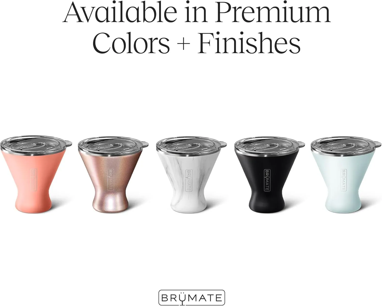 BrüMate MargTini 10oz Martini Margarita Tumbler - Made With Vacuum-Insulated Stainless Steel (Guava)