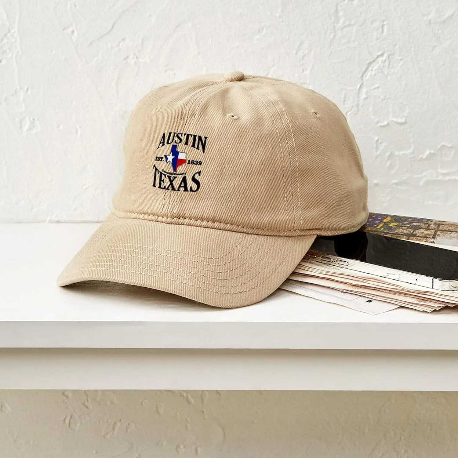 CafePress Texas Retro State Flag Black Cap Black Baseball Cap