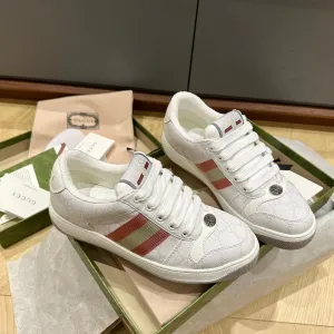 CALFSKIN GG Gucci LIGHT SCREENER GRAY Express shipping TRAINER Express delivery WOMEN'S