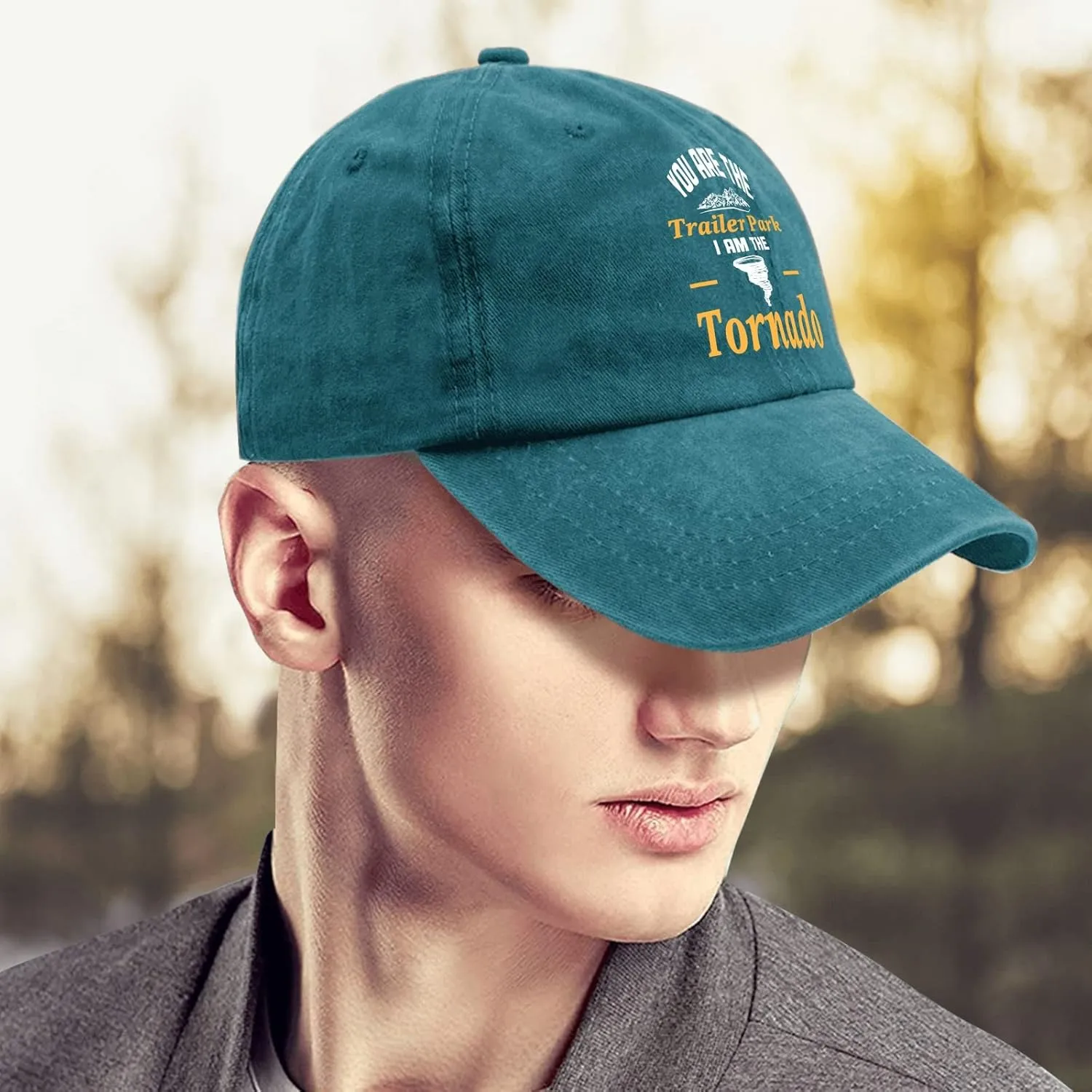 Cap You are Trailer Park I Am The Tornado Dad Hat for Men Graphic Denim Hats Adjustable