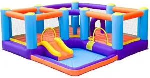 Castle Bouncer with Slide Inflatable Castle Children's Toy Slide Home Small Trampoline Outdoor Play Equipment Inflatable Bouncy Castle