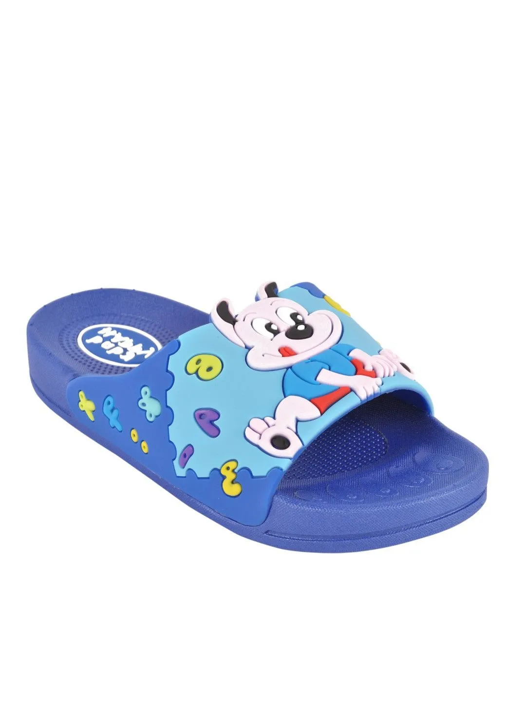 Cheerful Puppy-Themed Slide for Boys- Blue
