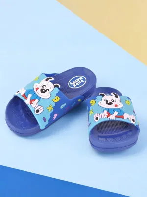 Cheerful Puppy-Themed Slide for Boys- Blue