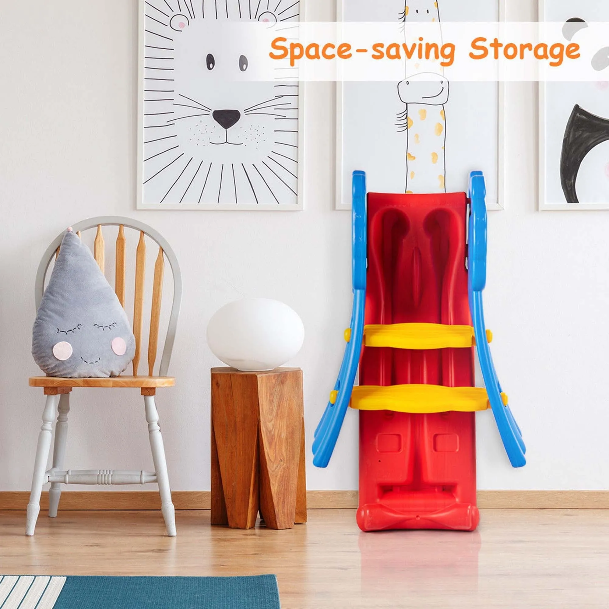 Costway Children Kids Junior Folding Climber Play Slide Indoor Outdoor Toy Easy Store