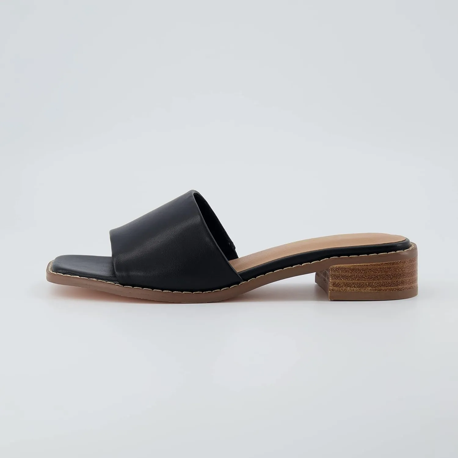 CUSHIONAIRE Women's Sage low block heel slide sandal  Memory Foam and Wide Widths Available
