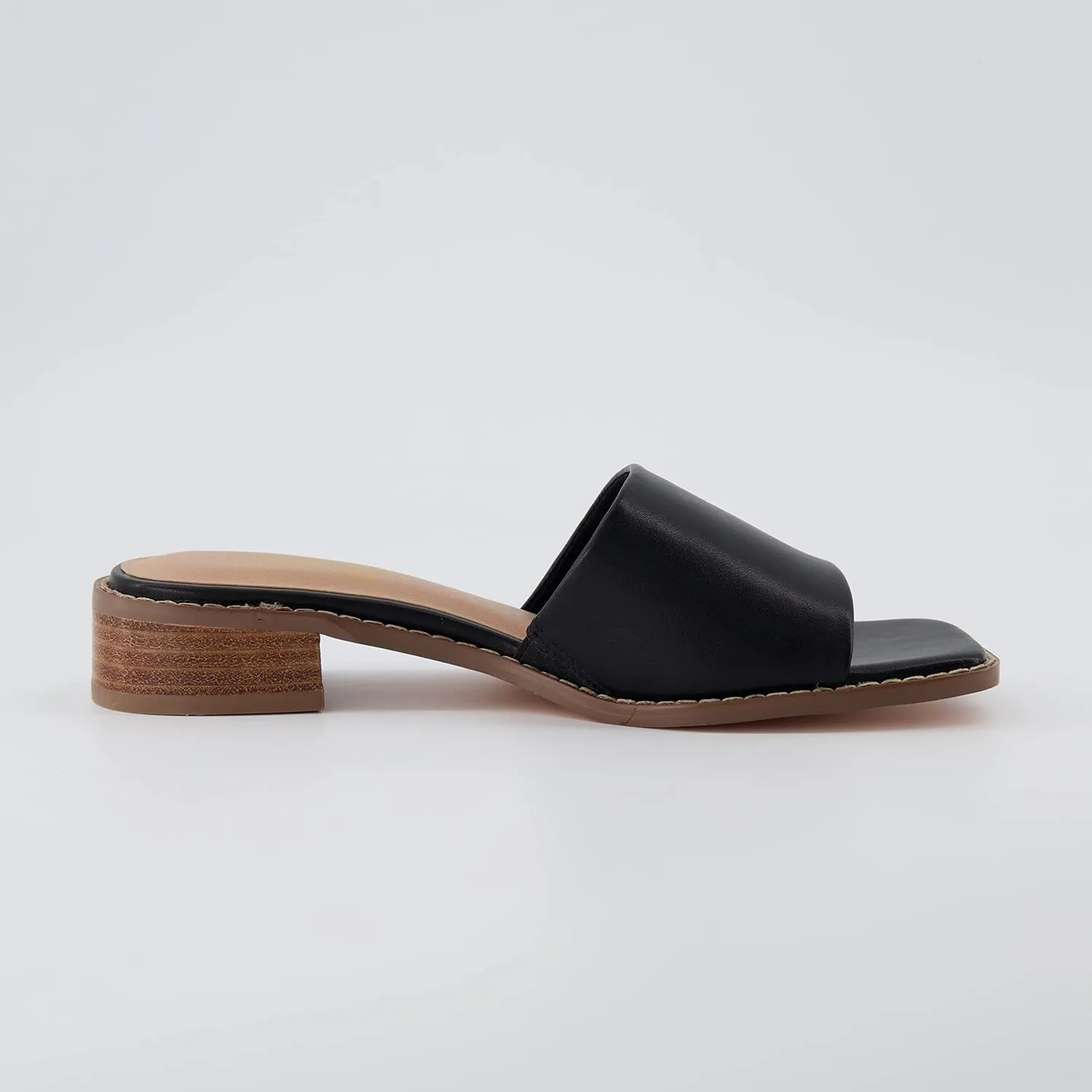 CUSHIONAIRE Women's Sage low block heel slide sandal  Memory Foam and Wide Widths Available