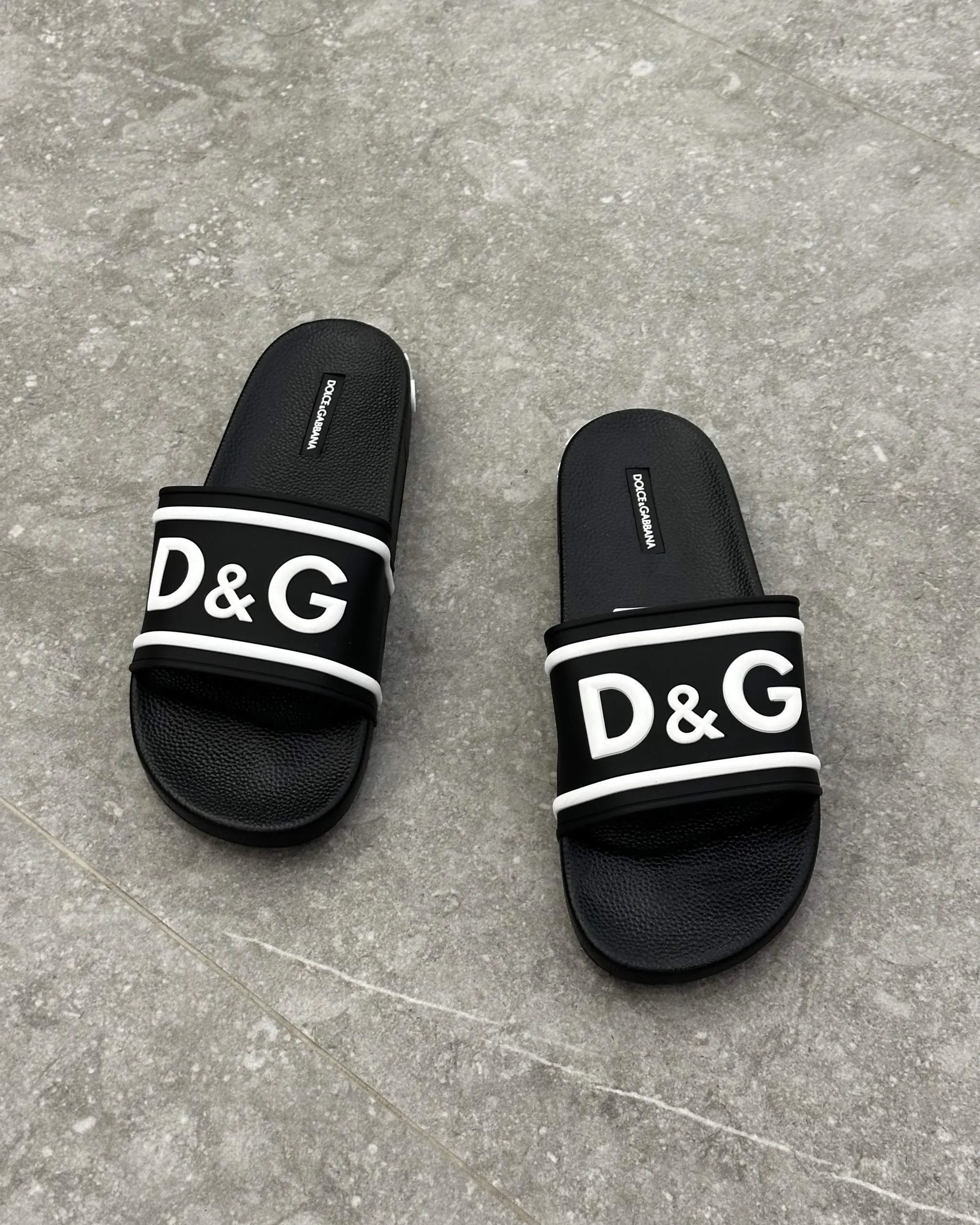 D&G Beachwear Sliders Black