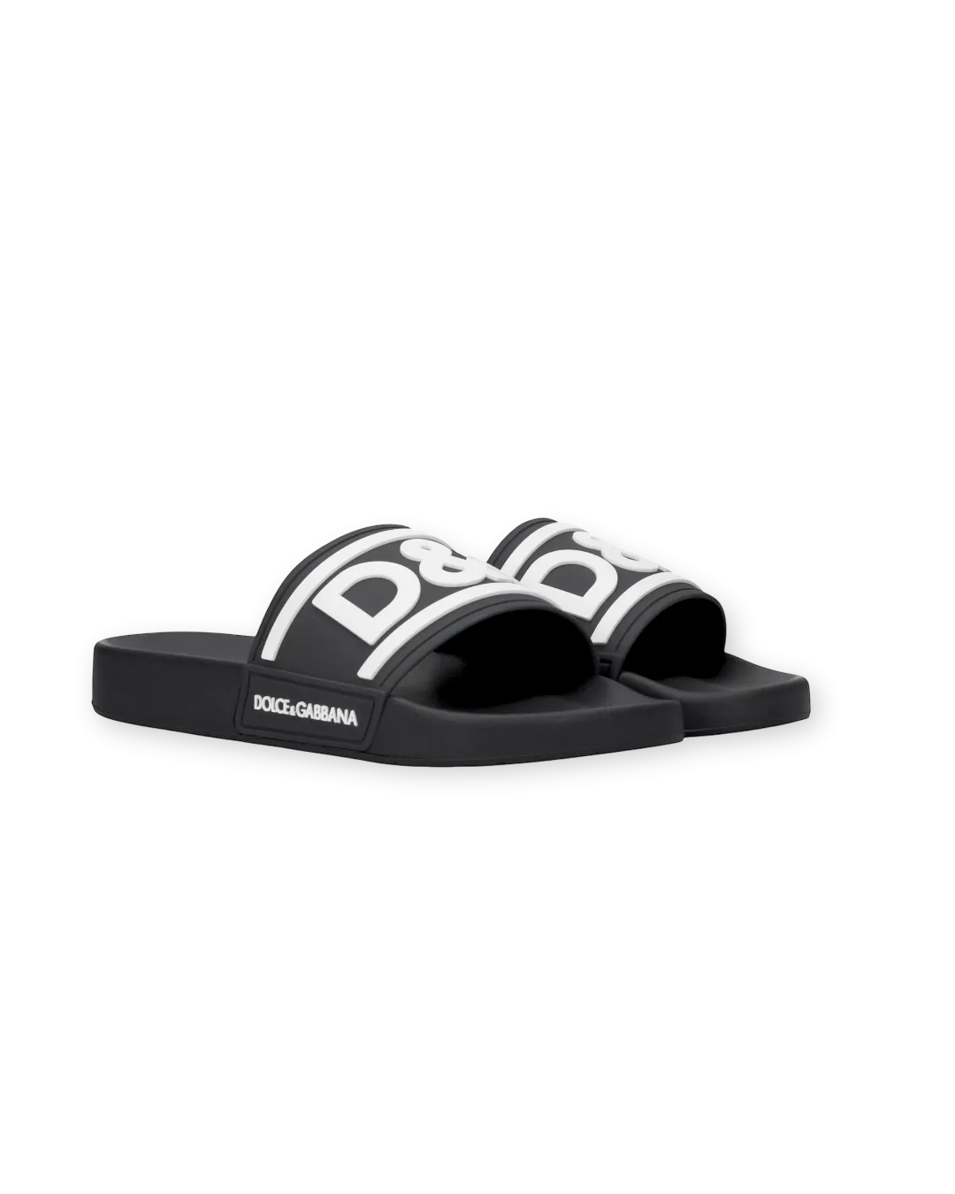 D&G Beachwear Sliders Black