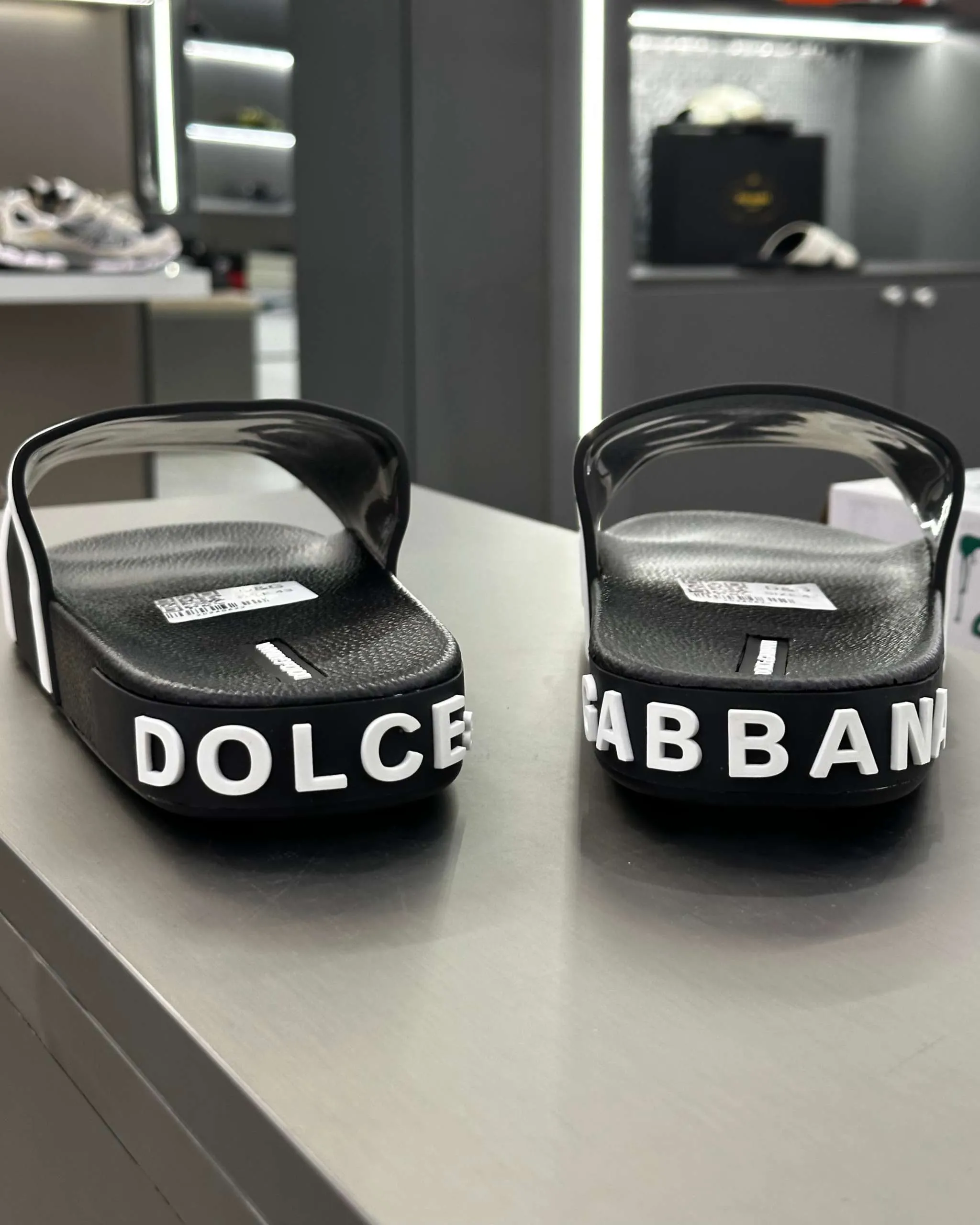D&G Beachwear Sliders Black