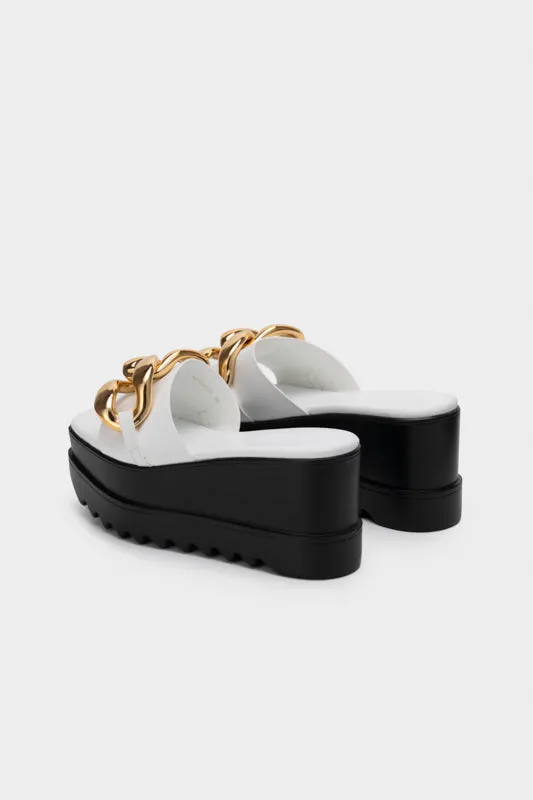 DANA CHAIN EMBELISHED WEDGE SLIDE