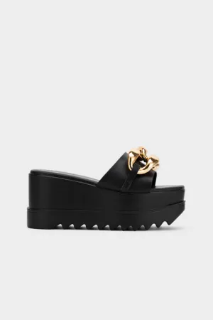 DANA CHAIN EMBELISHED WEDGE SLIDE