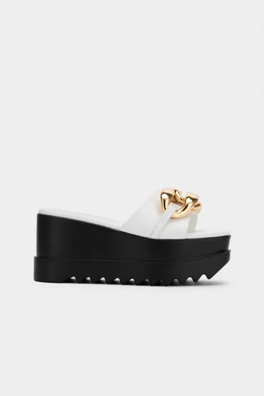 DANA CHAIN EMBELISHED WEDGE SLIDE
