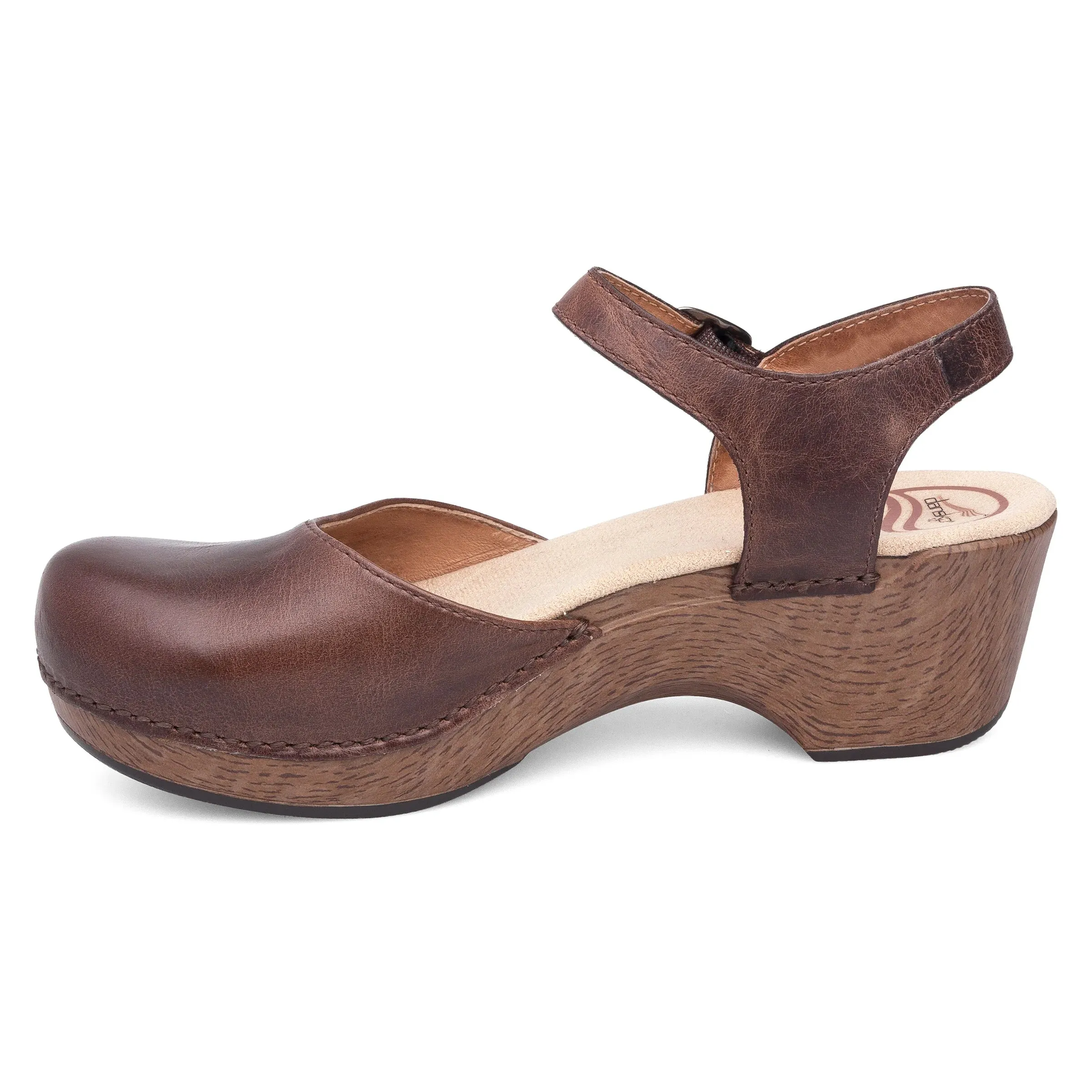 Dansko Women's Sam Vintage Pull Up Sandal - Teak