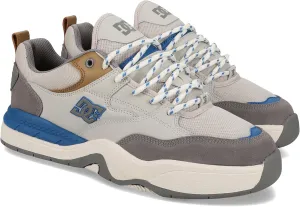 DC Men's Ascend Skate Shoe, Grey/TAN/Blue, 12