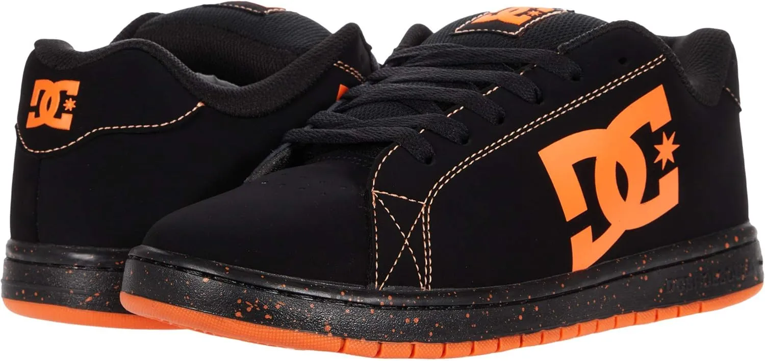 DC Men's Gaveler Low Shoe Skate, Black/Orange, 7