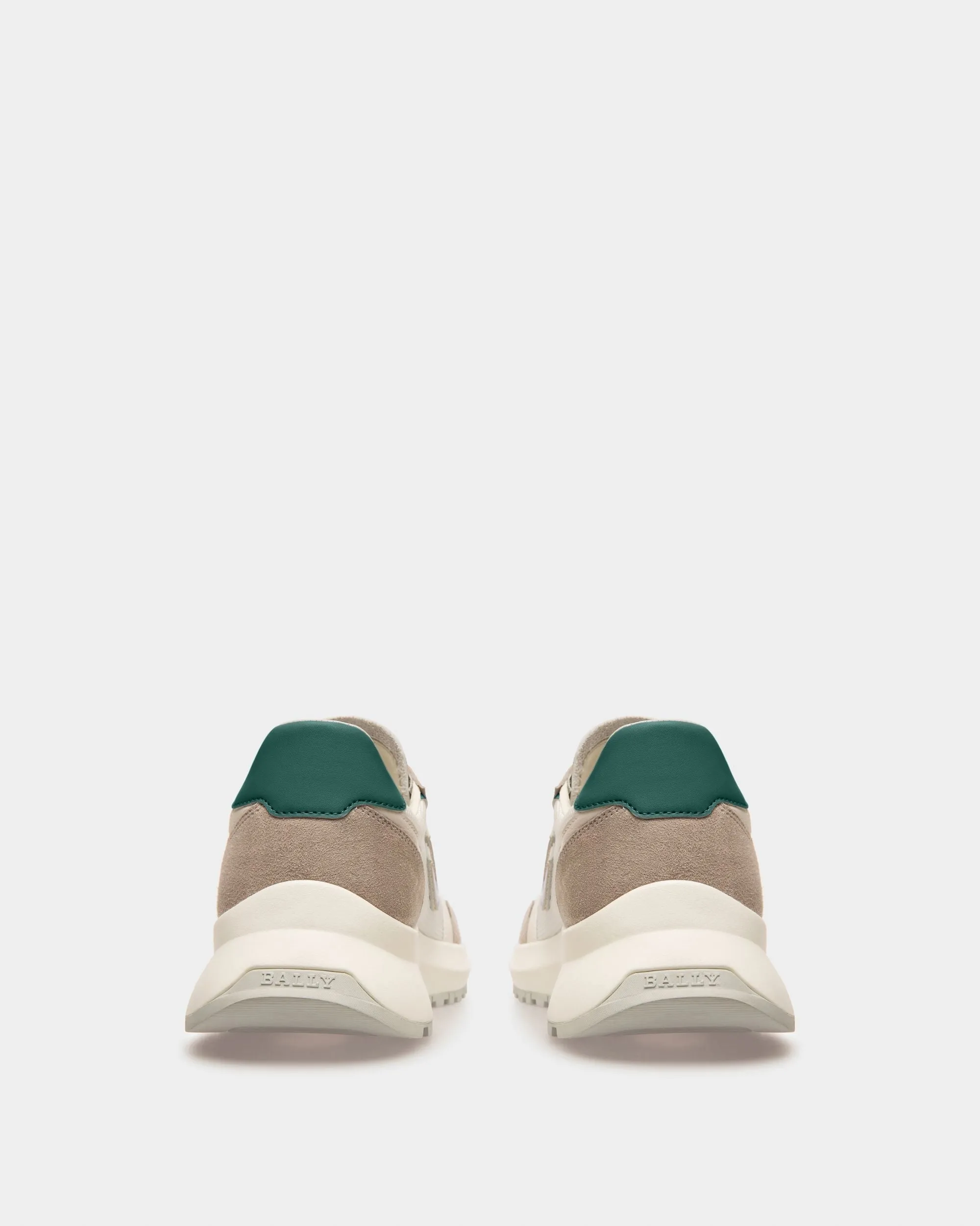 Demmy Mesh And Leather Sneakers In White And Grey