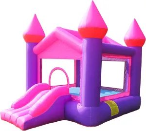 Doctor Dolphin Bounce House, Inflatable Pink Bounce House for Kids 3-6, Bounce House with Slide for Big Kids, Inflatable Bouncy House Bouncy Castle with Blower