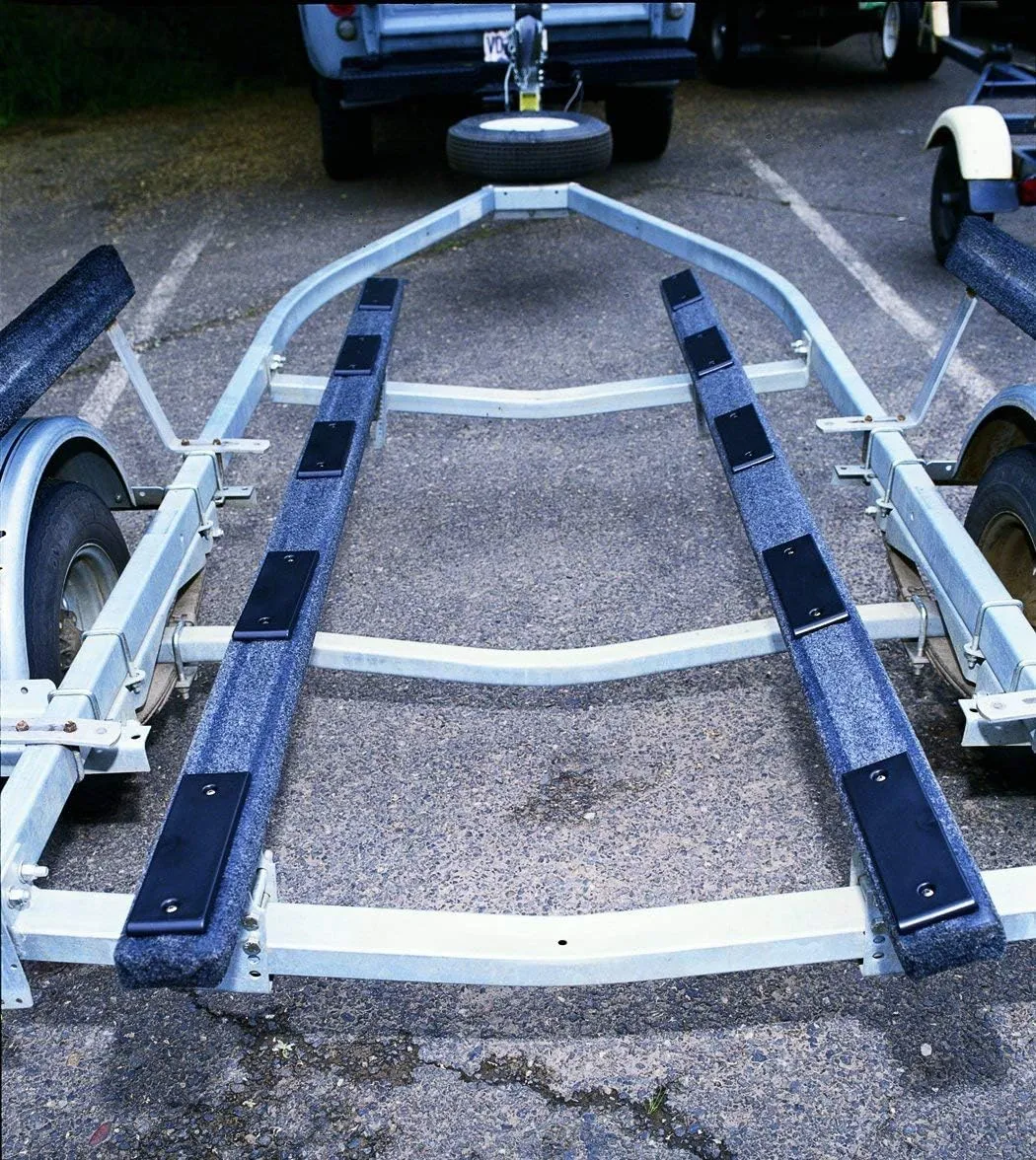 E-Z Slide Boat Trailer Slides and Bunkenders for 4” bunks – in Black or White